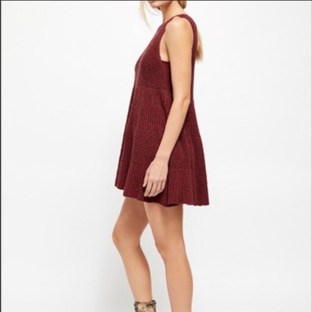 Free People Waterfall Ruffle Sweater Swing Dress - Picture 4 of 13